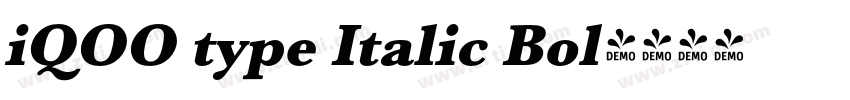 iQOO type Italic Bol字体转换